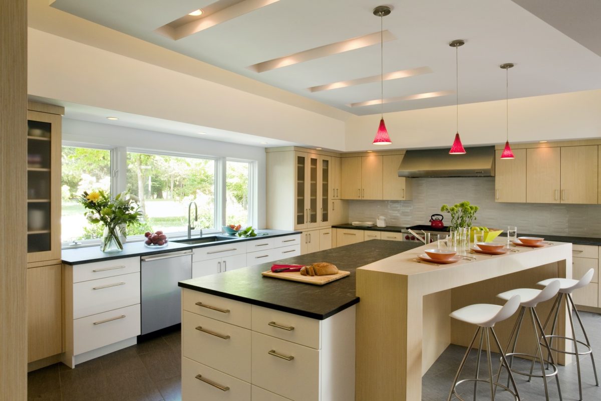 A kitchen design and remodeling project